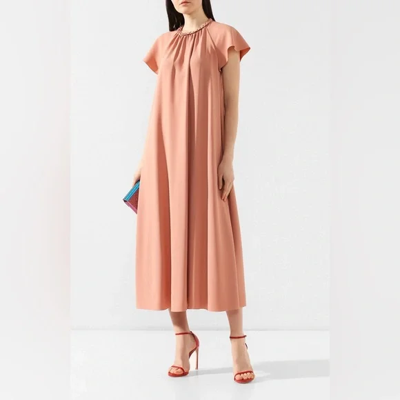 red valentino midi dress RED Valentino floral-print midi Dress